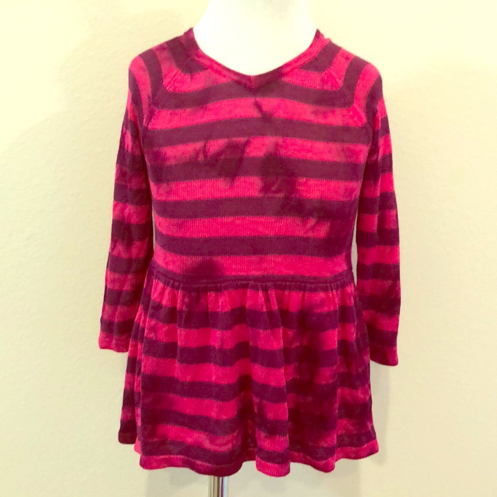 EUC 18/24m Splendid Pink/Eggplant Striped Dress!